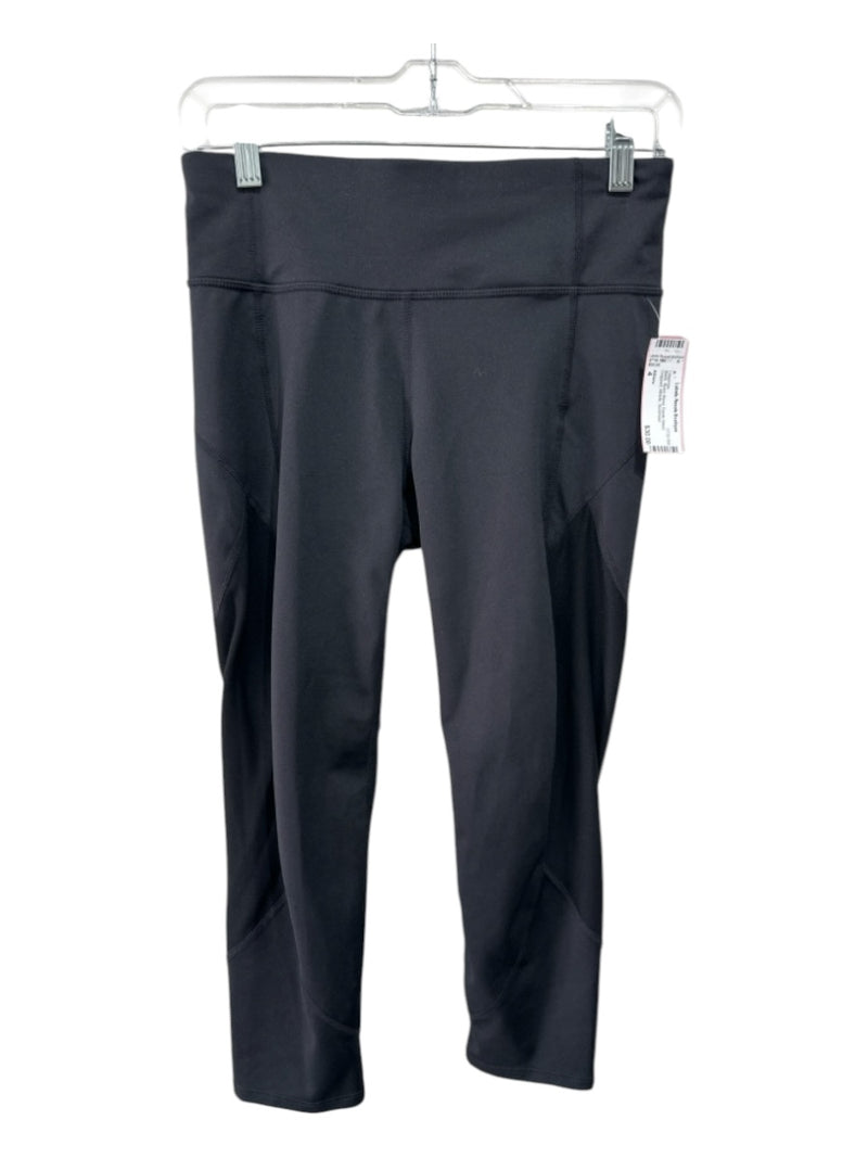 Athleta Size 4 Black Nylon Blend Elastic Waist Cropped Athletic Leggings