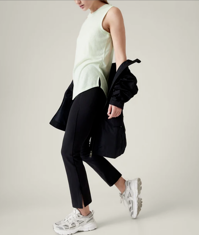Athleta Lime Calypso Striped Sleeveless Breezy Top Tank