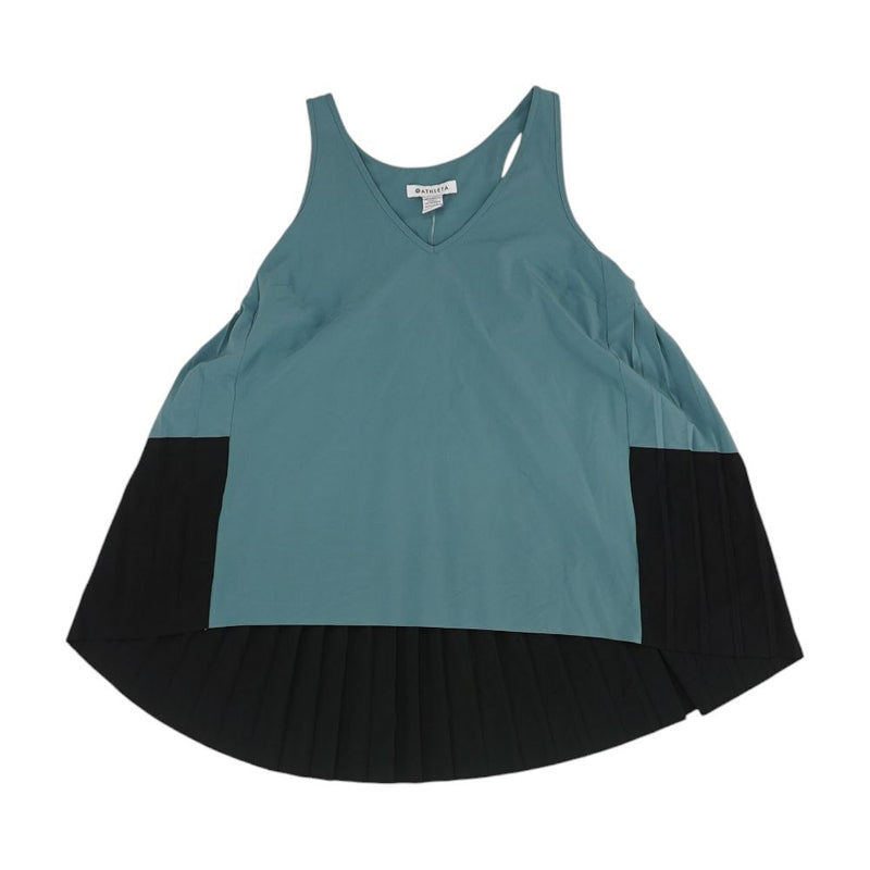 Green Color Block Knit Top