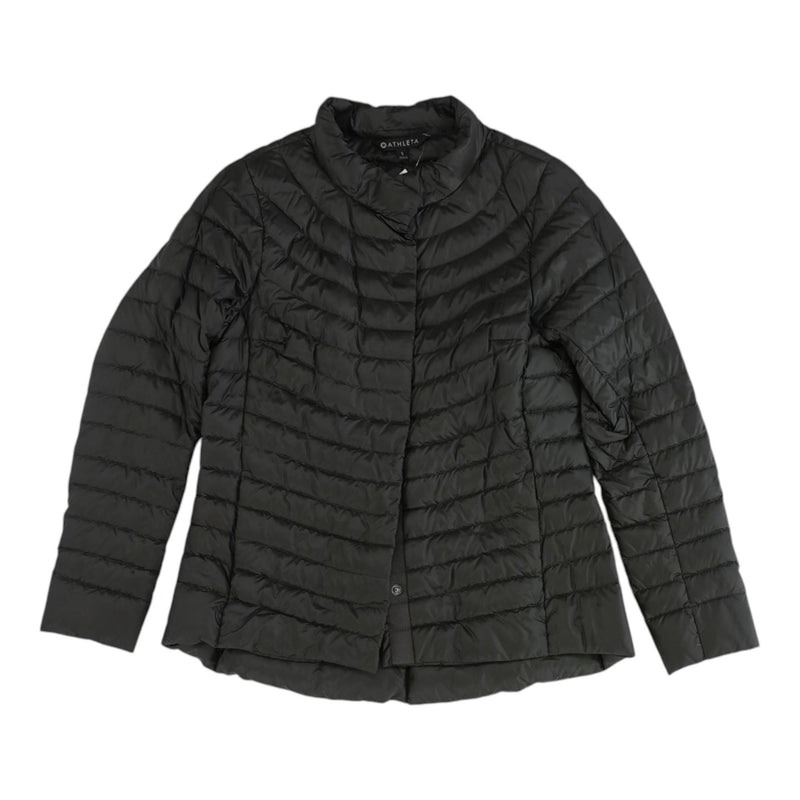 Green Solid Puffer Jacket