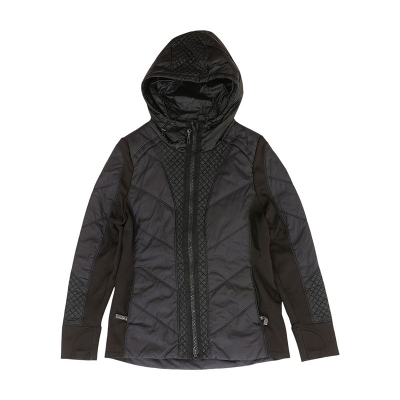 Black Solid Puffer Jacket