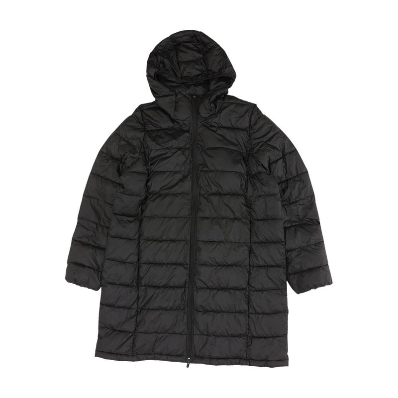 Black Solid Puffer Coat