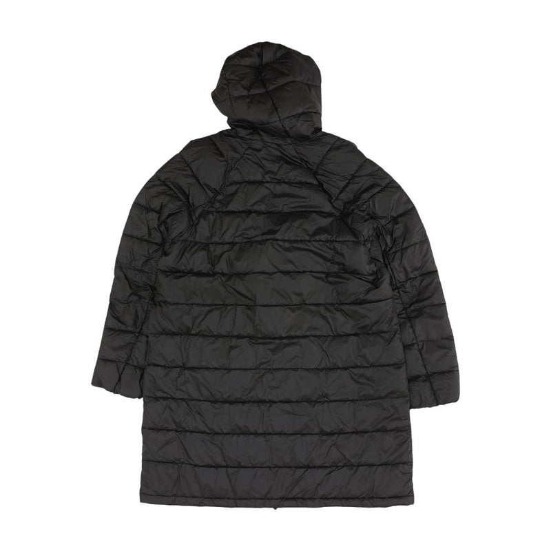 Black Solid Puffer Coat