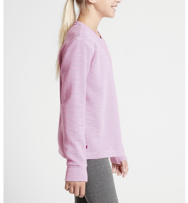 Athleta Girl Crunch Time Freesia Purple Crewneck Sweatshirt