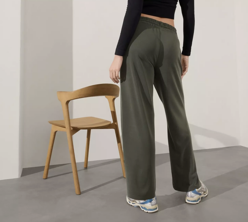 Athleta Aspen Olive Seasoft Mid-rise Straight Pant
