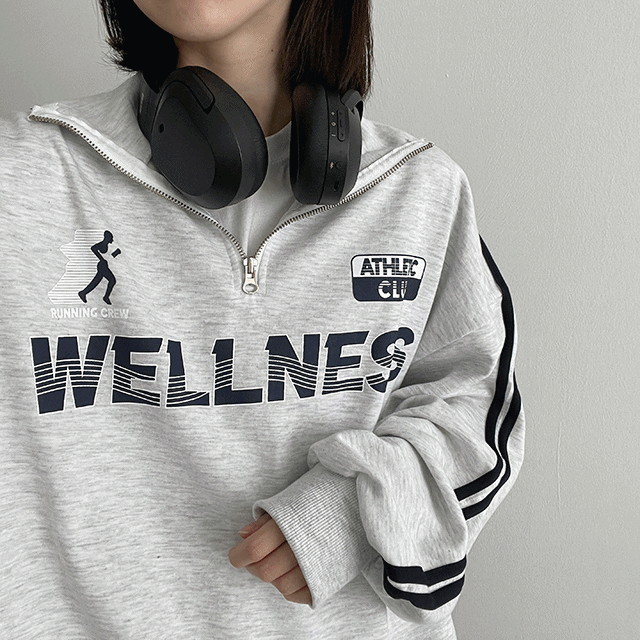 ウェルニットハーフアップジップアップスウェットシャツ / Well Knit Half Zip-Up Sweatshirt
