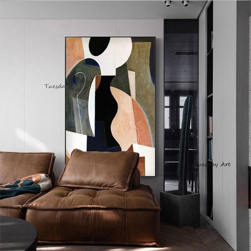 Hand Painted Oil Painting On canvas Modern Designed Painting Bedroomative