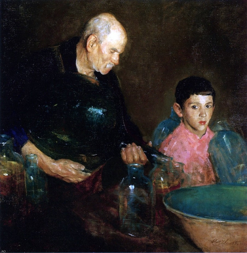 Refining Oil by Charles Webster Hawthorne - Hand Painted Oil Painting
