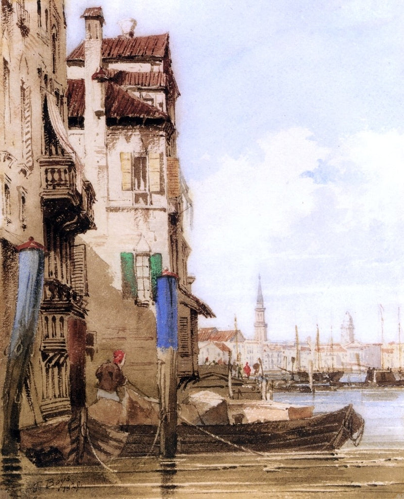 A Venetian Scene by Thomas Shotter Boys - Hand Painted Oil Painting