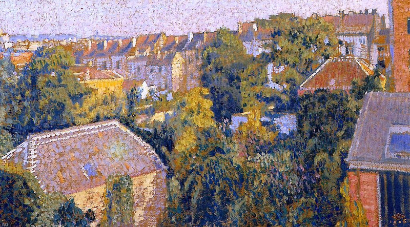 Rooftops by Georges Lemmen - Hand Painted Oil Painting