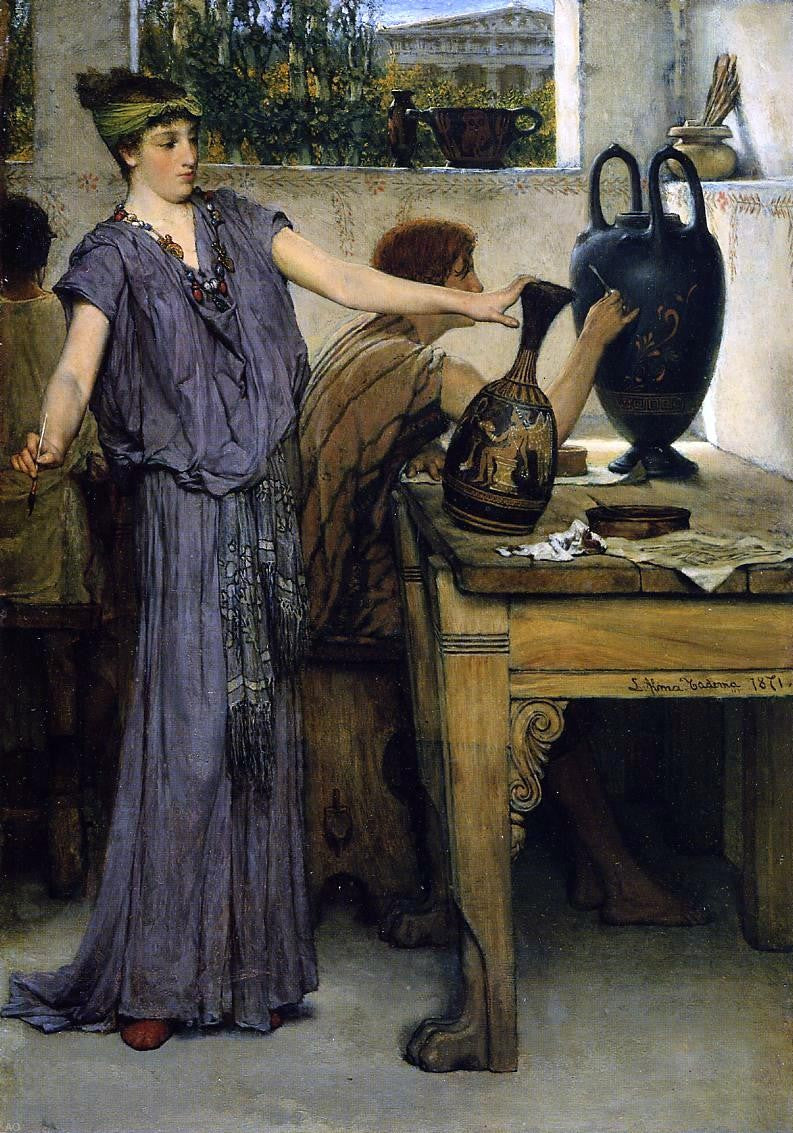 Pottery Painting by Sir Lawrence Alma-Tadema - Hand Painted Oil Painting