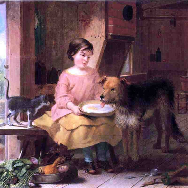 Frugal Meal by Thomas Hicks - Hand Painted Oil Painting