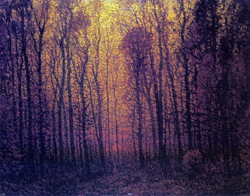 Deep Woods in Fall by John Joseph Enneking - Hand Painted Oil Painting
