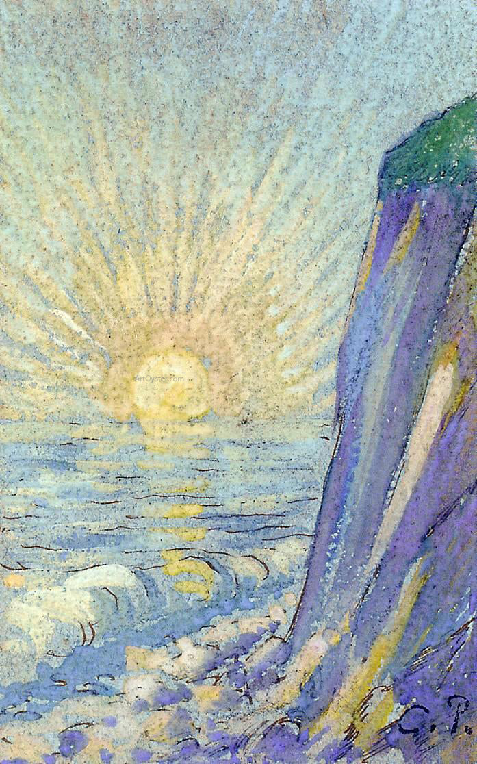 Sunrise on the Sea by Camille Pissarro - Hand Painted Oil Painting