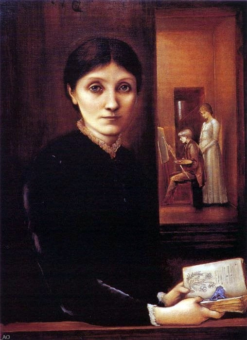 Georgiana Burne-Jones by Sir Edward Burne-Jones - Hand Painted Oil Painting