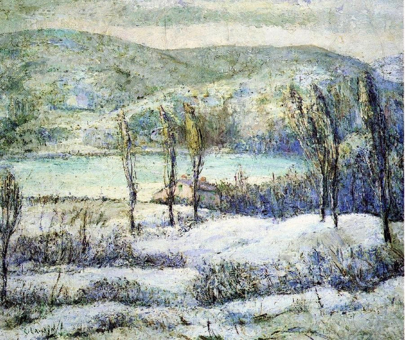 Winter Scene by Ernest Lawson - Hand Painted Oil Painting