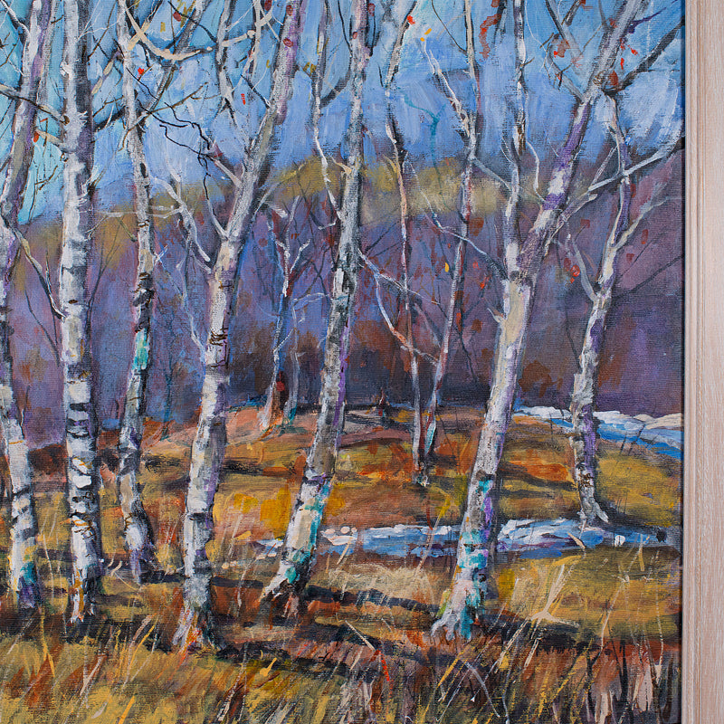 Framed Contemporary Landscape Painting, English, Oil, Art, Picture, Woodland