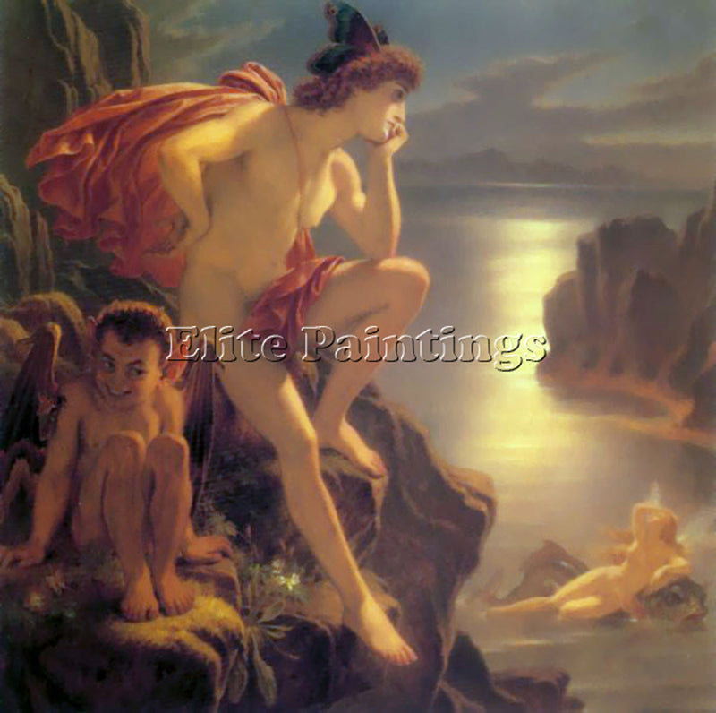 NOEL PATON OBERON AND THE MERMAID JKAM ARTIST PAINTING REPRODUCTION HANDMADE OIL