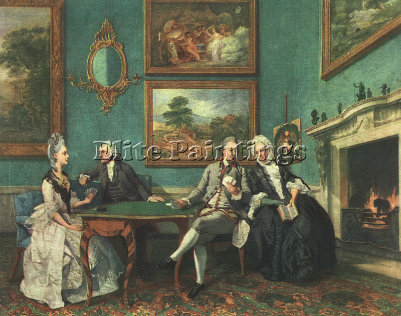 ZOFFANY JOHANN JEWISH BORN IN FRANKFURT PRACTICED MAINLY IN ENGLAND PAINTING OIL