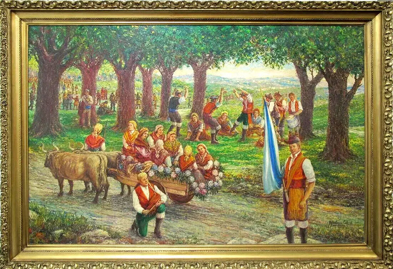 Painting, Oil On Canvas, Antonio Abelleyra Cabral (1911-1992) Argentinian, Large!