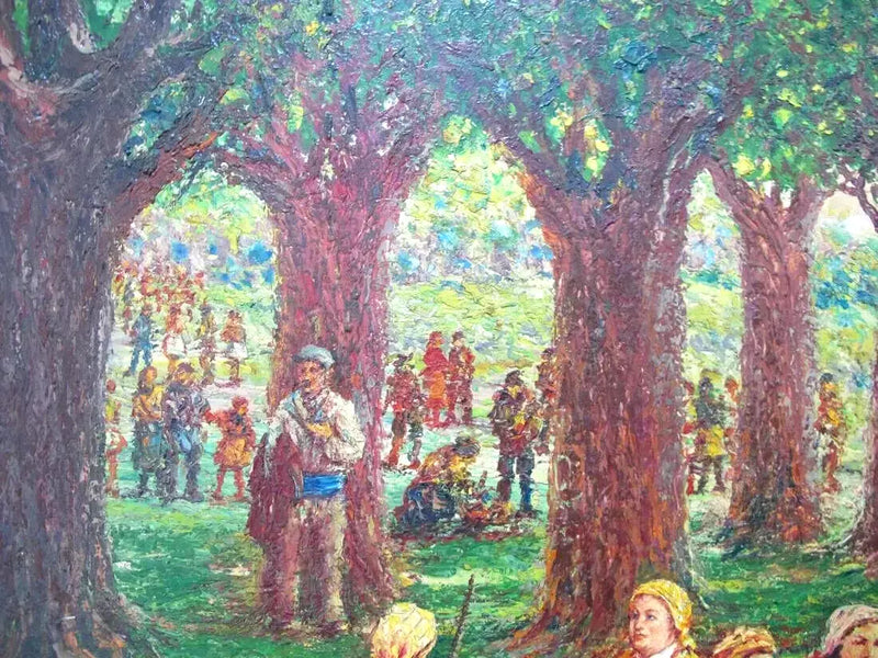 Painting, Oil On Canvas, Antonio Abelleyra Cabral (1911-1992) Argentinian, Large!