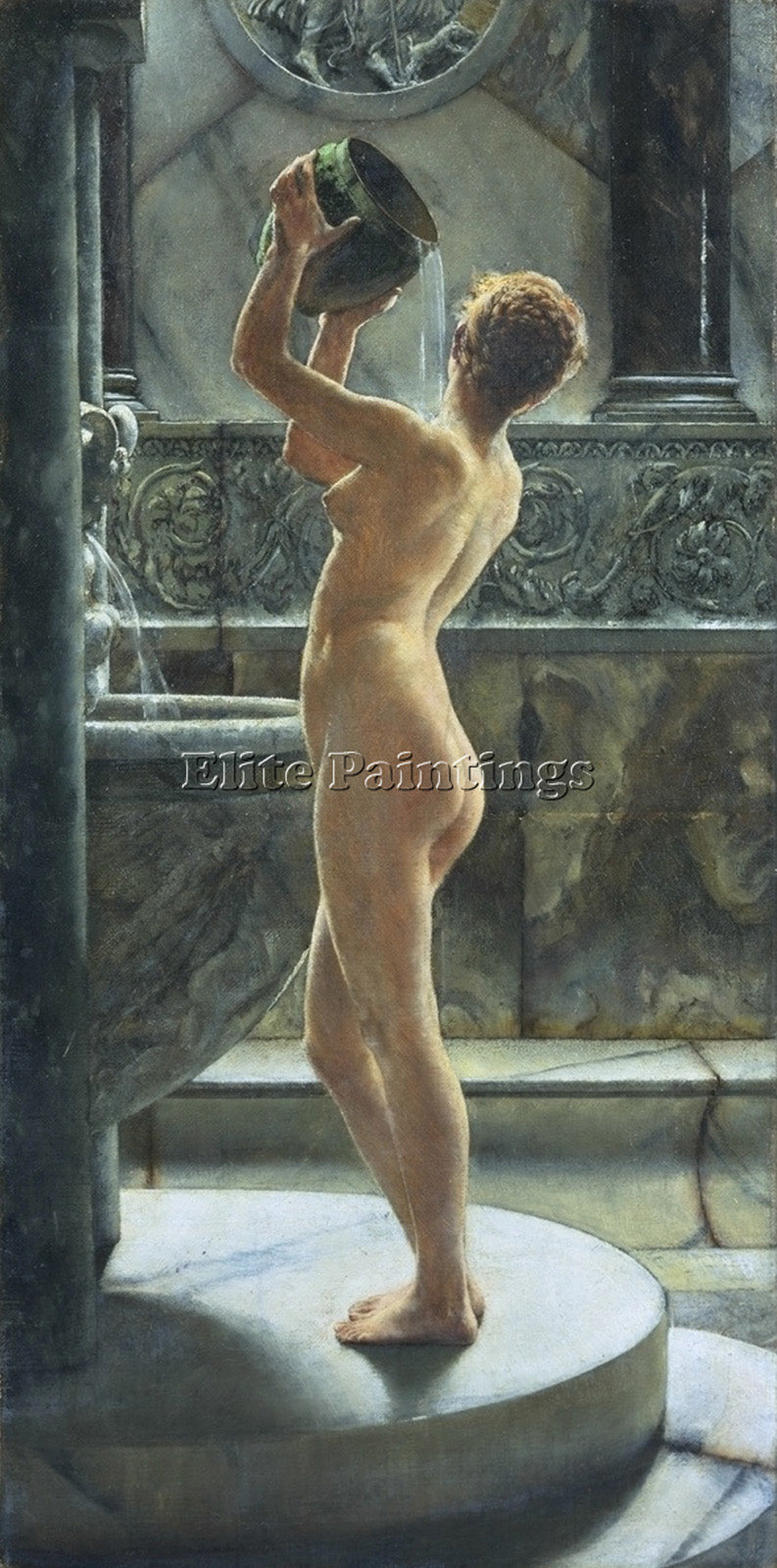 BRITISH WEGUELIN THE BATH ARTIST PAINTING REPRODUCTION HANDMADE OIL CANVAS REPRO
