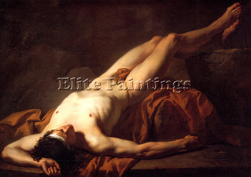 JACQUES-LOUIS DAVID MALE NUDE KNOWN AS HECTOR ARTIST PAINTING REPRODUCTION OIL