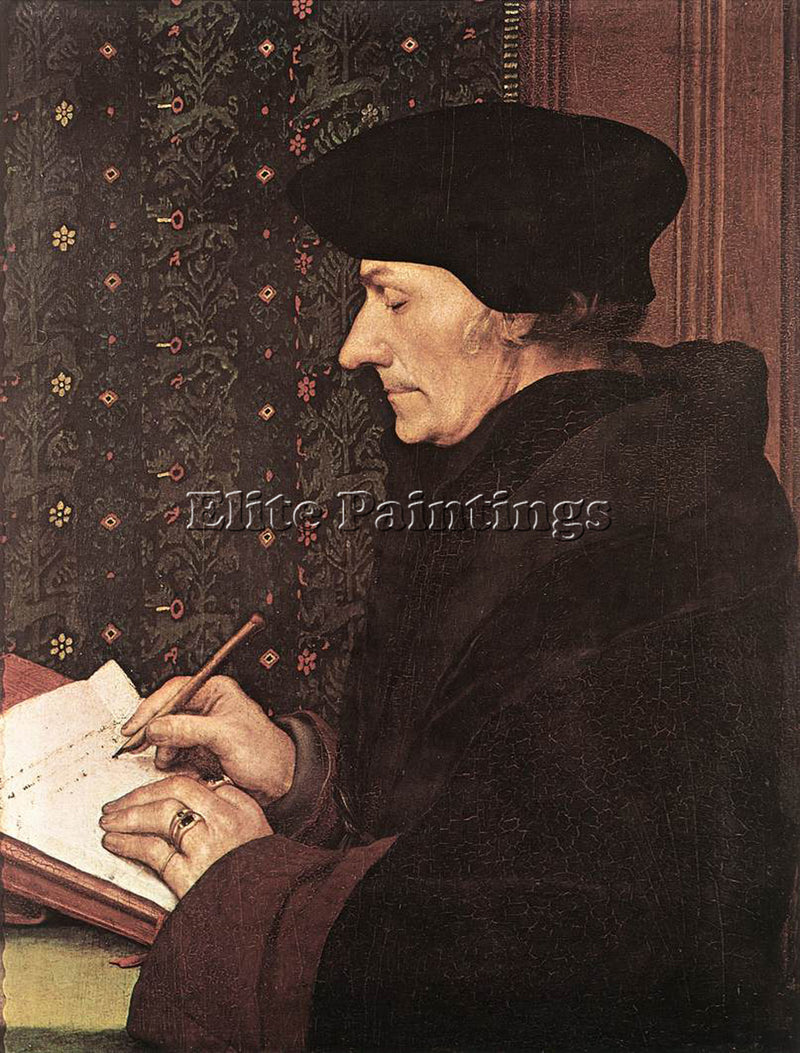 HANS HOLBEIN THE YOUNGER ERASMUS ARTIST PAINTING REPRODUCTION HANDMADE OIL REPRO