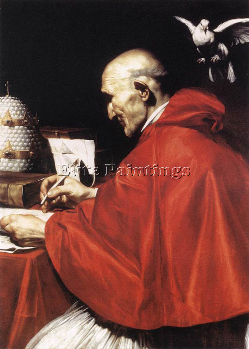 CARLO SARACENI ST GREGORY THE GREAT ARTIST PAINTING REPRODUCTION HANDMADE OIL