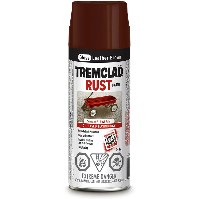 Tremclad® Oil Based Rust Paint, Brown, Aerosol Can, Flat Can
