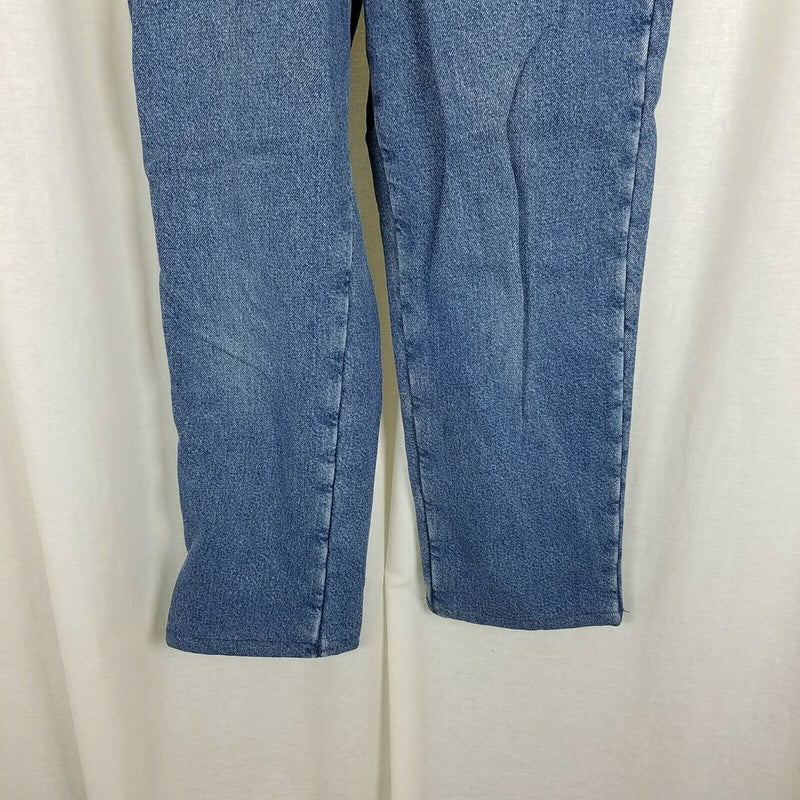 LL Bean Double L Relaxed Fit Fleece Lined Denim Blue Jeans Womens 4R Insulated