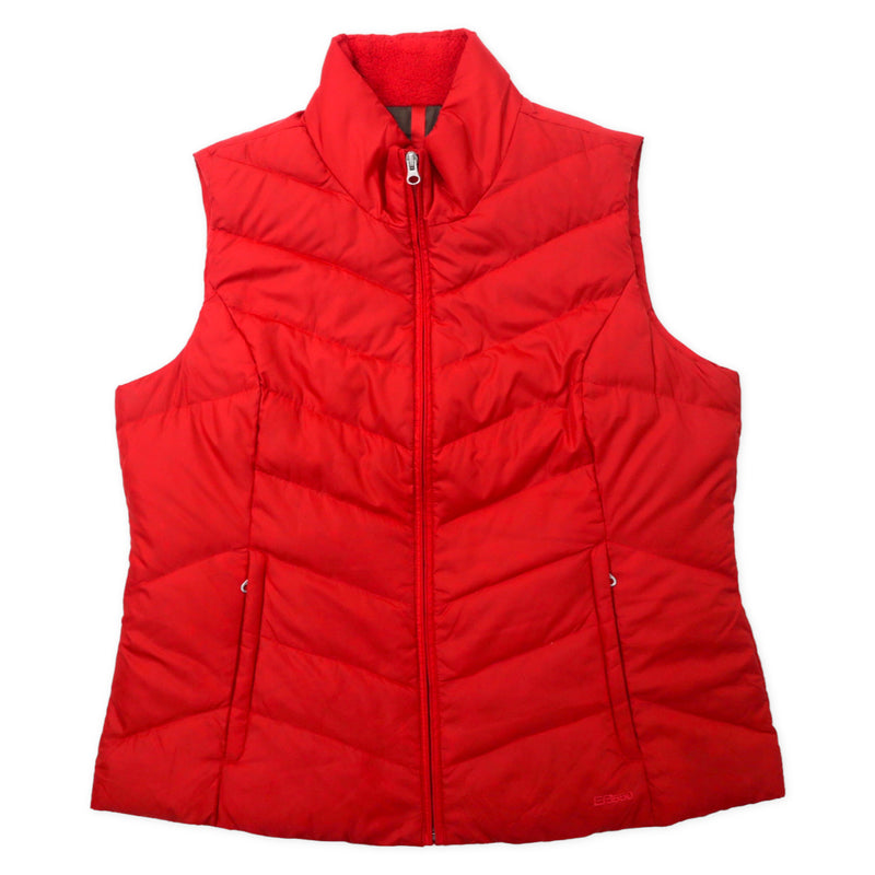 Eddie Bauer EB550 ダウンベスト XL レッド ポリエステル 550フィルパワー プレミアムグースダウン