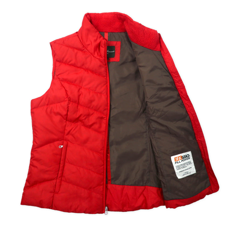 Eddie Bauer EB550 ダウンベスト XL レッド ポリエステル 550フィルパワー プレミアムグースダウン