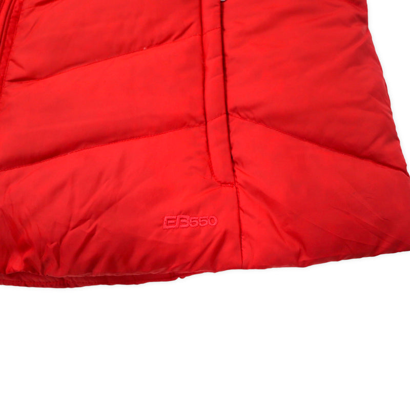 Eddie Bauer EB550 ダウンベスト XL レッド ポリエステル 550フィルパワー プレミアムグースダウン