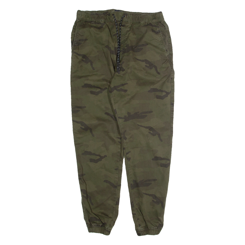 AMERICAN EAGLE Camo Jogger Mens Trousers Green Slim Tapered W30 L28