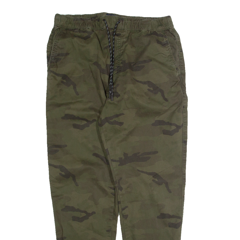 AMERICAN EAGLE Camo Jogger Mens Trousers Green Slim Tapered W30 L28