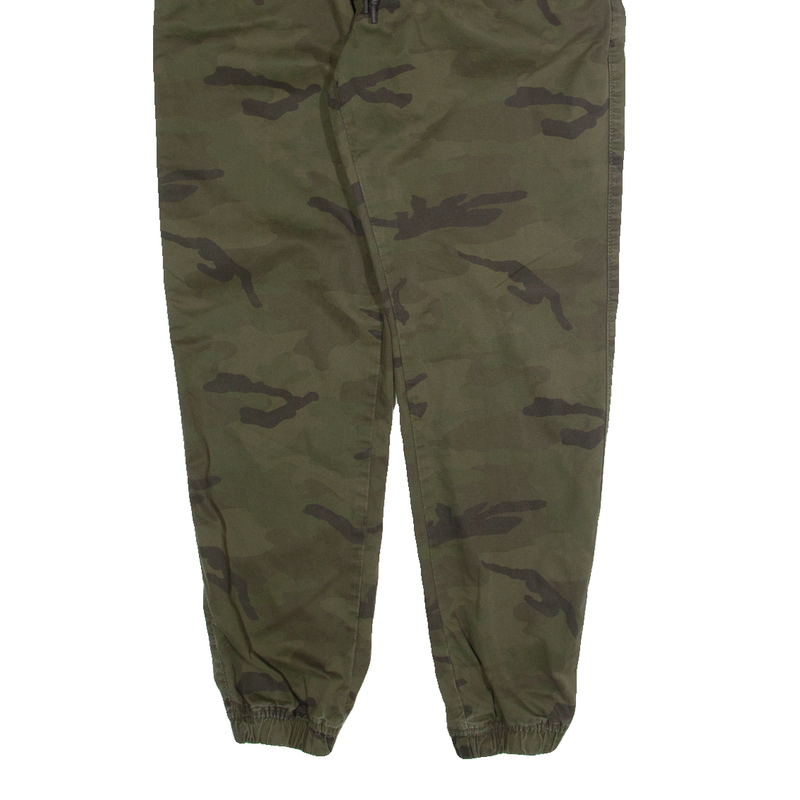 AMERICAN EAGLE Camo Jogger Mens Trousers Green Slim Tapered W30 L28
