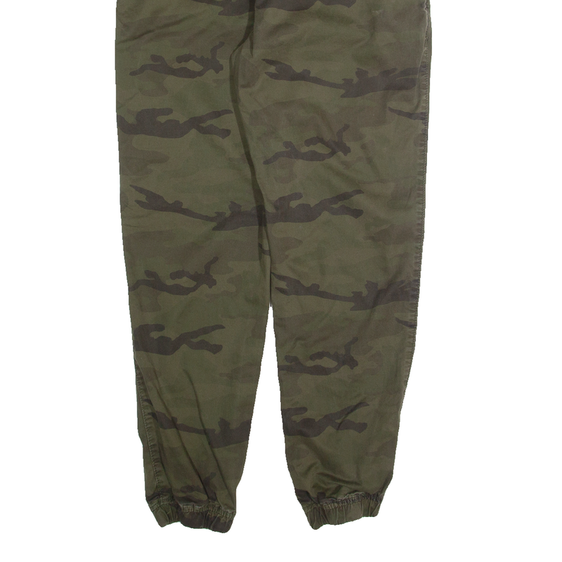 AMERICAN EAGLE Camo Jogger Mens Trousers Green Slim Tapered W30 L28