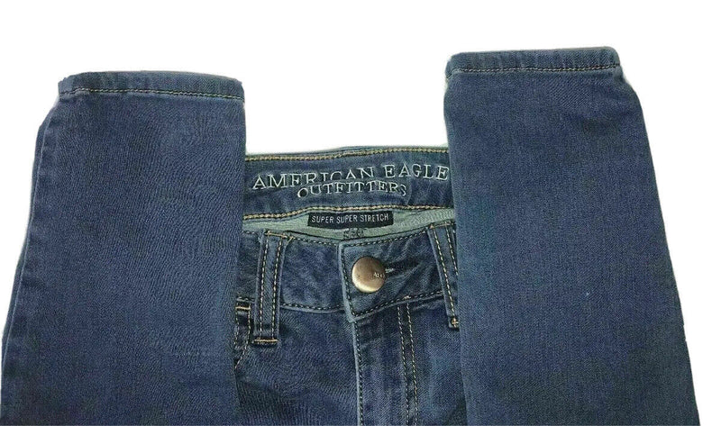 Women's American Eagle Jeans Denim Pants Size 0 Regular Jegging Super Stretch