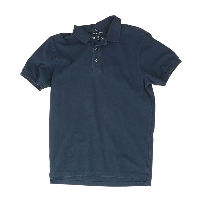 Navy Solid Short Sleeve Polo