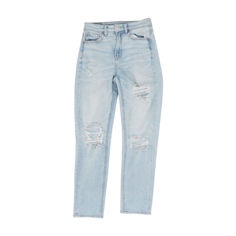 Blue Solid Regular Jeans
