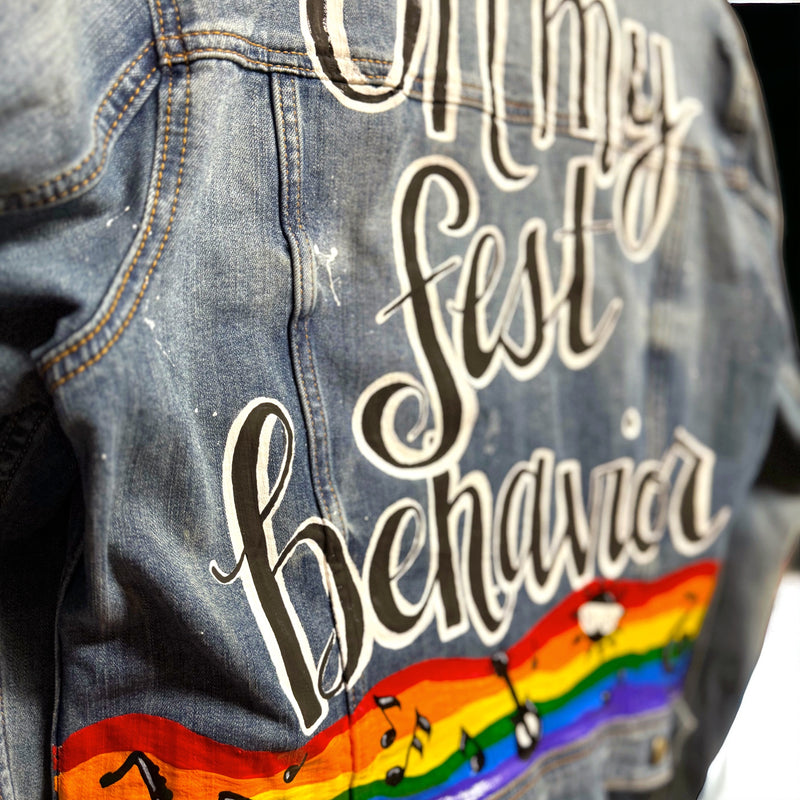 Jazz Up Your Fest Style: Hand-Painted Denim Delight!