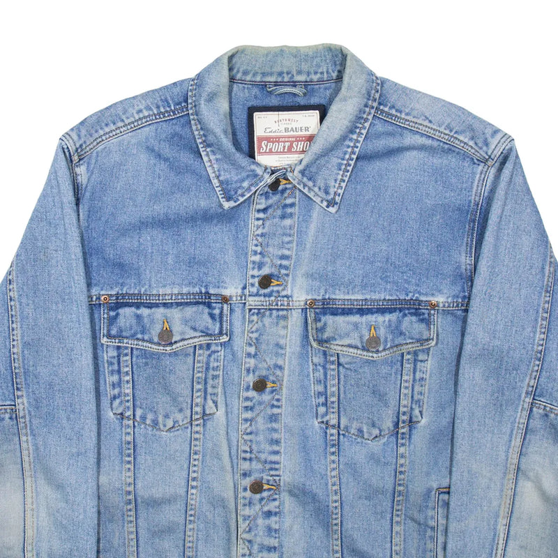 EDDIE BAUER Mens Denim Jacket Blue XL