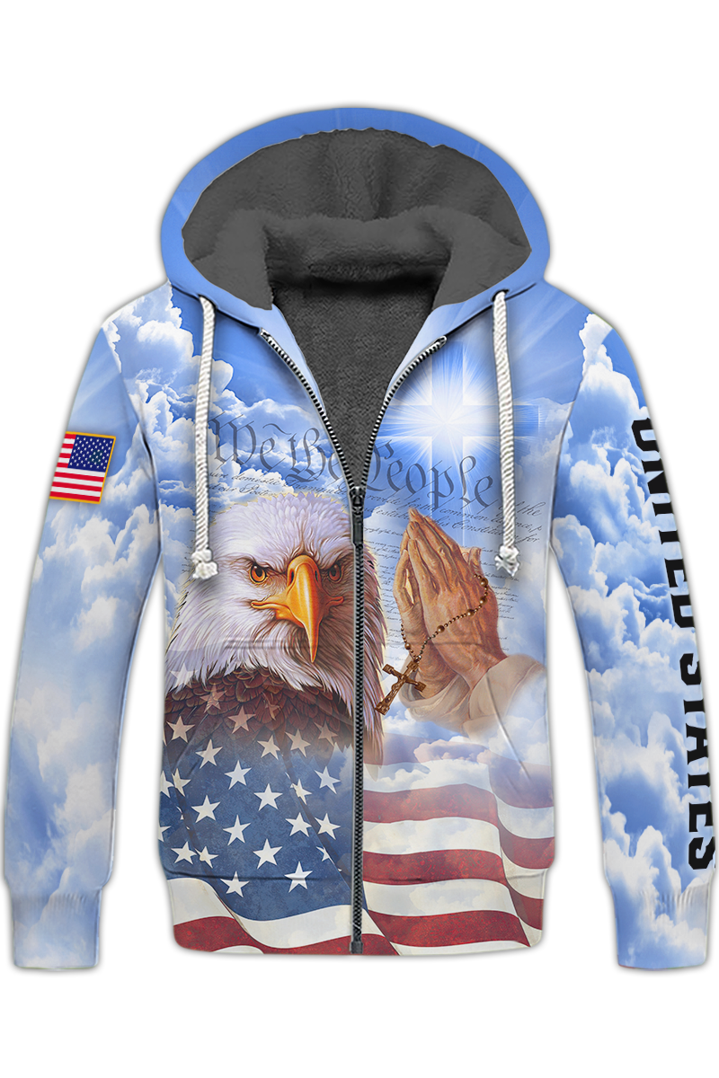 American Eagle Fleece Zipper, Eagle Lover Fleece Zipper LT10