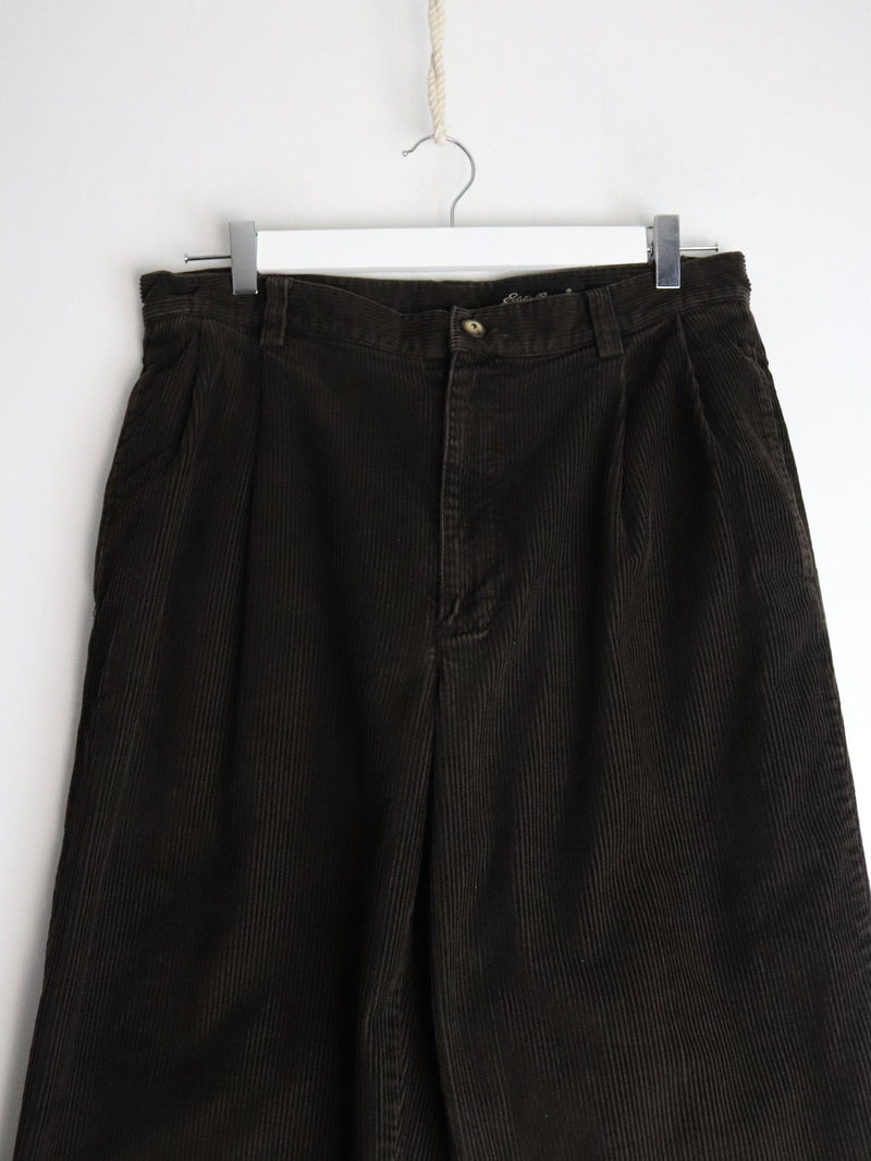 Vintage Eddie Bauer Pants Fits Mens 33 x 31 Brown Corduroy
