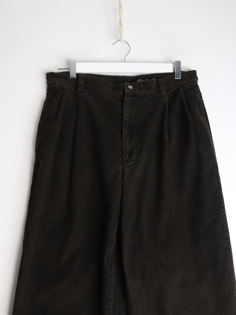 Vintage Eddie Bauer Pants Fits Mens 33 x 31 Brown Corduroy