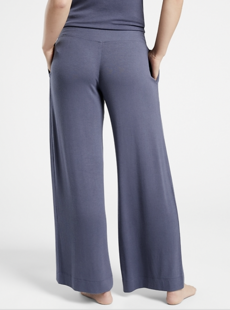 Athleta Medieval Violet Well Rested Rib Sleep Wide Leg Soft Pajama Pant