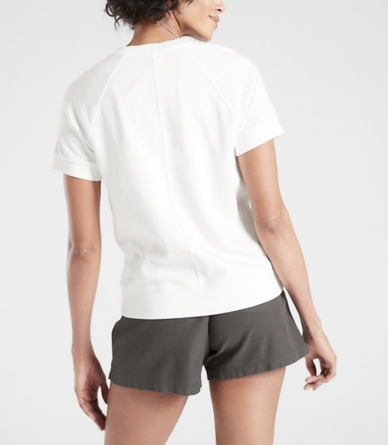 Athleta Cala Lilly Short Sleeve Sundown Sweatshirt Tee Top