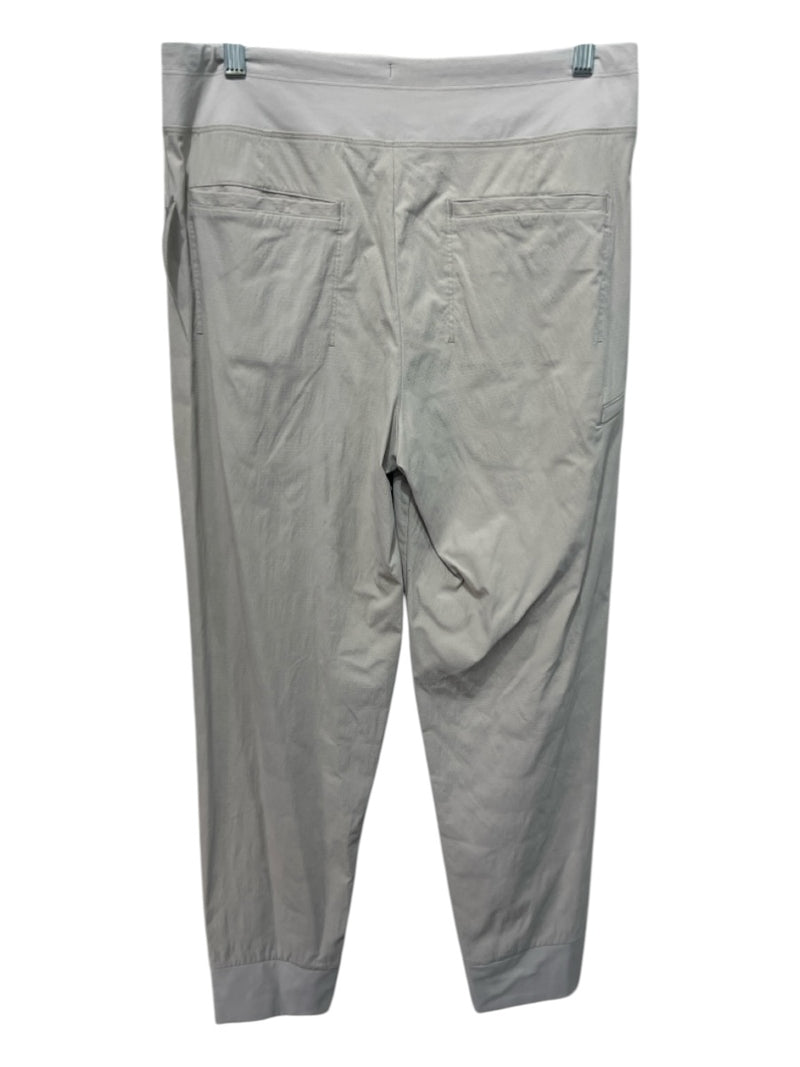 Athleta Size 8 Beige Polyester Elastic Waist Zip Pocket Pants