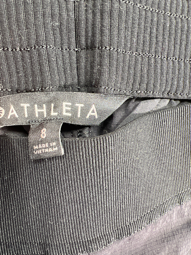 Athleta Women’s Black Mod Trekkie Unlined Stretch Athletic Shorts - 8